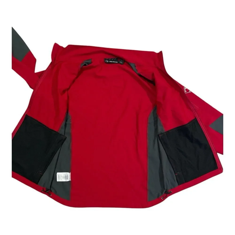 DRI DUCK‎ DDX MOTION SOFTSHELL MEN'S WATER RESISTANT LARGE. RED CHARCOAL JACKET